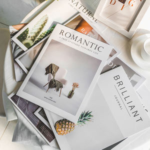 Fondo de fotografía estilo Ins con diseño de revista en inglés, decoración para el hogar, libro, accesorios decorativos para fotos en vivo - Product Image 1