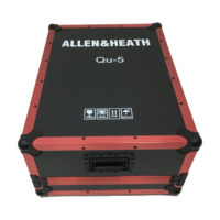 Flight case OEM en aluminium rouge et contreplaqué noir pour le rangement de la console de mixage numérique Allen&Heath QU-5/5D, étui de protection pour outils