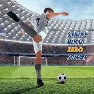 Mens Soccer Grip <b>Knee</b> High <b>Compression</b> Antislip Socks - Product Image 5