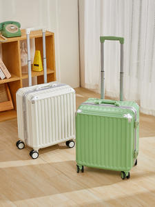 おしゃれな小型ネオプレン製スーツケース アルミフレーム 4輪スピナー TSAロック ソフトハンドル 男女兼用 機内持ち込み可能 トロリーケース - Product Image 2