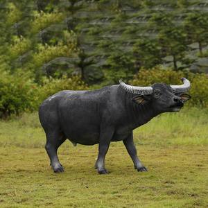 Sợi thủy tinh sơn không thấm nước tùy chỉnh ngoài trời động vật điêu khắc nhựa bò để bán - Product Image 3