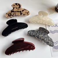 DOWELL Pinces à Cheveux Personnalisées en Acétate de Cellulose Grand Format Géant Effet Marbre Écaille de Tortue