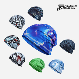 Schnell Trocknende Atmungsaktive Unisex-Mütze, Fahrrad-Skullcap, Bedruckter Helmfutter, Schweißableitende Outdoor-Mütze für Reisen, Laufen, Wandern und Sport - Product Image 1