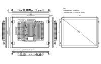 PC industriel à écran tactile capacitif multi-touch de 17 pouces, entièrement laminé, robuste, Intel Gen I5 4300U, 2 COM RS232/485 pour salle de contrôle