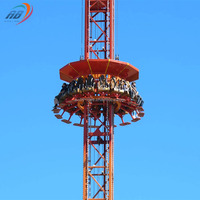 Manèges de parc d'attractions à éclairage LED : Attraction à chute libre Crazy Crash Fall, Manège Tour de chute libre, Tours de chute libre à vendre