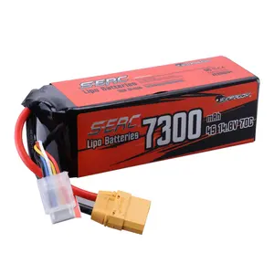 SUNPADOW 4S Lipo Battery For RC Vehicles Car Truck Tank Truggy Buggy With 7300mAh 14.8V 70C With XT90 Plug For 8S Lipo Battery