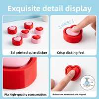 Porte-clés anti-stress imprimé en 3D avec clavier à clics, jouet anti-stress, interrupteurs de clavier, porte-clés personnalisé avec capuchon de touche