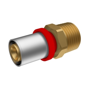 Raccordo a pressione diritto Ikar maschio 3/4 x 16 mm per connessioni idrauliche - Product Image 1