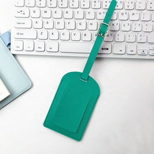 PU Leather Luggage Tag Travel <b>Suitcase</b> Bag Tag Boarding Pass ID Name Label Tag Colorful Travel Accessories OEM ODM Wholesale - Product Image 6