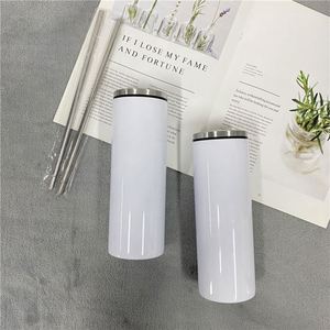 Gobelets isothermes fins de 20 oz avec couvercle métallique à vis, incassables, pour sublimation - Product Image 1