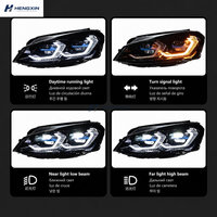 Ensemble de phares de projecteur pour Volkswagen Golf 7 MK7 2013-2019, avec feux de jour (DRL), clignotants et feux de route, pour une mise à niveau des feux avant