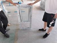 Cadre en PVC fenêtres auvent à double vitrage petite fenêtre de salle de bain avec verre dépoli