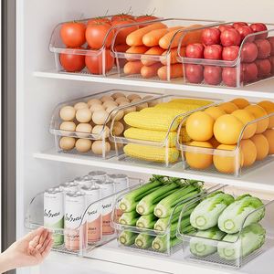 Kitchen <b>Storage</b> <b>Drawer</b> Food Grade Fresh-keeping <b>Box</b> <b>Storage</b> Transparent Plastic Refrigerator Compatible PP <b>Box</b> Set - Product Image 1
