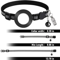 Vente chaude Collier Pour Animaux De Compagnie Personnalisé Réglable Réfléchissant Sublimation Réfléchissant Air Tag Collier De Chat Avec Cloche Airtag Collier De Chat