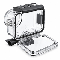 Boîtier étanche 60M pour DJI Osmo Action 6 avec lentille en verre trempé et griffe porte-accessoire pour la plongée, le snorkeling et les sports nautiques