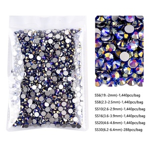OLeeya Vente en gros de strass à dos plat de qualité supérieure Magic Blueberry SS6-SS30 pour vêtements et accessoires de mode - Product Image 2