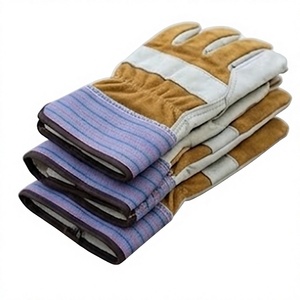 Gants de travail en cuir pleine fleur de vachette certifiés CE, 11 oz, résistants aux chocs, avec doublure polaire et manchette de sécurité pour la partie supérieure de la main - Product Image 5