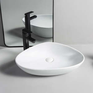 Lavabo de salle de bain en céramique, Unique, Triangle, Art du visage, hôtel étoile, bacia de banheiro, table, Lavabo - Product Image 4