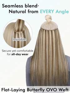 Extensions de <span class=keywords><strong>cheveux</strong></span> invisibles à trame plate papillon Remy double drawn de qualité supérieure, prix de gros, couleur personnalisée XO Hole - Product Image 3