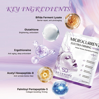 Masque en feuille microcourant GZ pour raffermissement 25mL – Effet liftant instantané, hydratation pour soins en salon, réparation de la barrière cutanée, antioxydant, éclaircissant