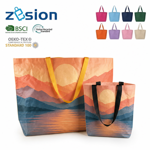 Sac de courses réutilisable en non-tissé laminé grande capacité, sac fourre-tout pour épicerie, logo personnalisé, vente en gros pour supermarchés et détaillants - Product Image 1