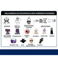 Kit d'archéologie STEM Citrouille d'Halloween – Figurines miniatures en plastique de squelette, fantôme et momie d'horreur – Outils de fouilles complets – Éducatif pour tous les âges