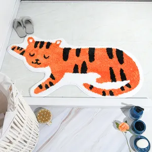 ASPIRE customized microfiber bath mats bath bathroom for Tiger Cartoon Floor Mat