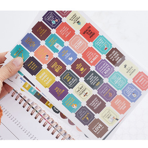 Feuille d'autocollant <span class=keywords><strong>super</strong></span> adhésive impression personnalisée bon marché personnalisé carnet de notes à spirale Journal planificateur budgétaire - Product Image 4