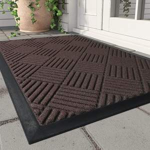 Alfombra peluda de goma de polipropileno personalizada, alfombrilla antideslizante para puerta y alfombrilla absorbente lavable para interior/exterior para uso doméstico - Product Image 3