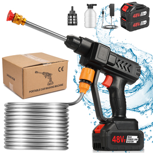 Thiết kế thời trang 21V áp lực cao ABS + không gỉ + thép + PP máy giặt xe súng sản lượng điện hai pin bao gồm - Product Image 4