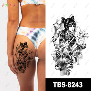 Tatuaggio Temporaneo Giapponese Geisha Impermeabile a Lunga Durata per Adulti, Arte Corporea Finta - Product Image 3