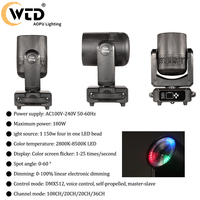 150W RGBW 4in1 Zoom lampu sorot LED bergerak utama MAC satu dekorasi latar belakang untuk acara DJ atau pencahayaan panggung pernikahan