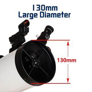 Chất lượng cao HD 130mm Khẩu độ dụng cụ quang học 650mm Bầu Trời watcher Kính thiên văn thiên văn với chân máy - Product Image 3