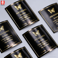 Parfum de luxe personnalisé premium emballage durable or étanche en aluminium étiquette adhésive autocollant impression UV sur bouteille de cosmétiques