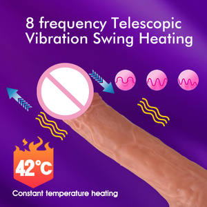 Dildo Getar Dildo Silikon, Vibrator Dildo Ayunan Realistis Besar Buatan untuk Pemanasan - Product Image 2