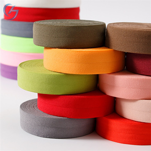 Nhà Máy Spandex/Polyester Ban Nhạc Đàn Hồi 16Mm 20Mm Gấp Trên Gấp Ban Nhạc Đàn Hồi Cho Quần Áo Phụ Kiện - Product Image 3