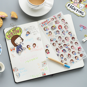 Feuilles d'autocollants transparents découpés à la forme, personnalisés, imperméables, mignons, en <span class=keywords><strong>vinyle</strong></span>, avec logo, autocollants adhésifs - Product Image 4