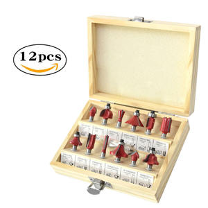 Lot de 12 fraises en alliage pour machines transfrontalières, outils de découpe et de sculpture du bois en gros avec boîte - Product Image 4