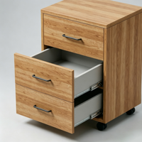 Armoire de laboratoire mobile en bois moderne avec tiroirs verrouillables et roulettes pour une utilisation flexible en poste de travail de laboratoire