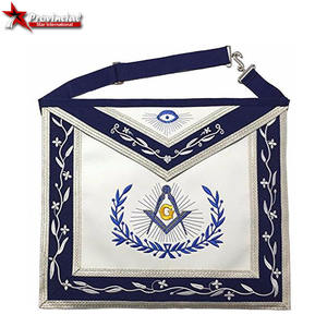 Vente en gros de tabliers de broderie Blue Lodge Master Mason personnalisés Boîte cadeau faite à la main Emballage quantité minimale de commande 10pcs Cadeaux fantaisie Cuir - Product Image 1