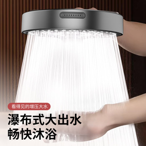 Cabezal de Ducha Grande de 7 Velocidades Royal Stan, Color Negro Noche Oscura, Accesorio de Ducha Portátil para Baño, Montado en la Pared - Product Image 3