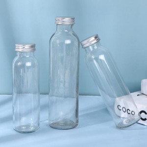 Großhandel leer 50ml 200ml 500ml transparente Glass aft Getränke flasche mit Aluminium kappe <span class=keywords><strong>Whisky</strong></span> flaschen - Product Image 1