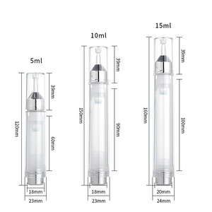 Sang trọng PS ống tiêm huyết thanh ống rõ ràng <span class=keywords><strong>5ml</strong></span> <span class=keywords><strong>10ml</strong></span> 15ml không có không khí mắt chai kem Nhựa mỹ phẩm ống tiêm ống nhỏ giọt Bơm Dispenser chai - Product Image 3