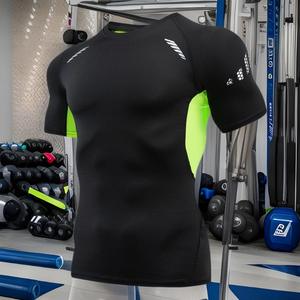 Ensemble de sport pour homme, respirant, séchage rapide, vêtements de fitness, tenue de course nocturne, ensemble de vêtements d'entraînement ajustés pour homme - Product Image 2