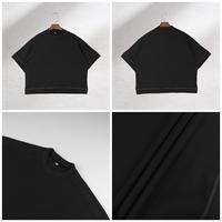 T-shirts décontractés amples et respirants en jersey uni à impression numérique pour hommes, en mélange polyester/spandex à manches courtes