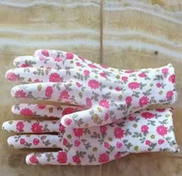 Sarung Tangan Taman untuk Perawatan Rumput dengan Cetakan Bunga Berwarna-warni yang Tipis dan Bernapas untuk Wanita