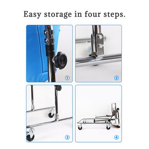 دعامة مشي بدعامة بمكابح وعجلات للأطفال معدات إعادة التأهيل لمساعدة الأطفال ذوي الإعاقة جسدية التدريب على المشي - Product Image 5
