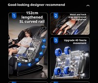 Chaise de massage commerciale 4D à corps entier, électrique, portable, à monnayeur, modèle C63, avec système de paiement professionnel Bluetooth