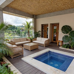 Mini piscine carrée en fibre de verre avec mosaïque pour villa, jardin, SPA, piscine hors sol - Product Image 3