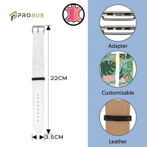 Prosub Diy Impression par sublimation personnalisée pour bracelets de montre <span class=keywords><strong>Apple</strong></span>, bracelet de montre en cuir PU vierge pour sublimation - Product Image 4